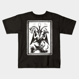 Baphomet arrow guitar black Kids T-Shirt